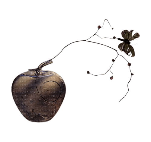 Apple.Pomme.Deco.Brown.Victoriabea - 免费PNG