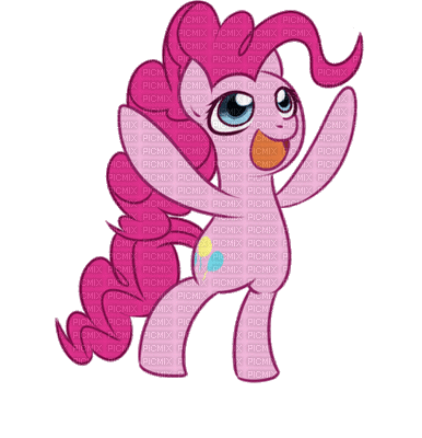 pinkie pie fun pink horse   manga anime  kawaii  gif anime animated animation tube thanks - GIF animé gratuit