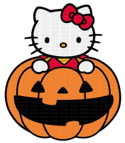 Hello kitty halloween citrouille pumpkin - ingyenes png