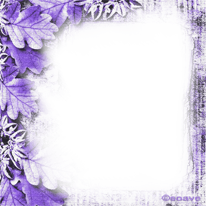 soave frame vintage autumn leaves purple - PNG gratuit