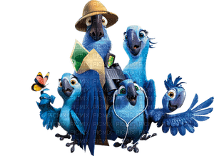 Kaz_Creations Cartoon Birds Blue - PNG gratuit