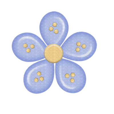 Kaz_Creations Deco Flower Colours Blue - png grátis