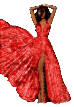 VanessaVallo _crea- girl in red animated - GIF เคลื่อนไหวฟรี