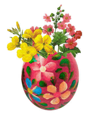 Kaz_Creations Easter Deco Vase - Free PNG
