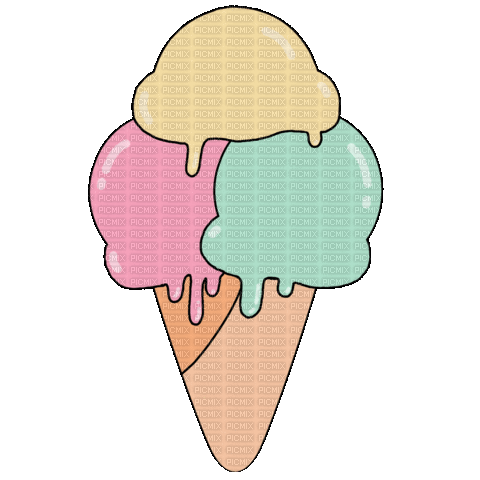 Melting Ice Cream - Ilmainen animoitu GIF