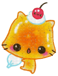 orange jelly cat - бесплатно png