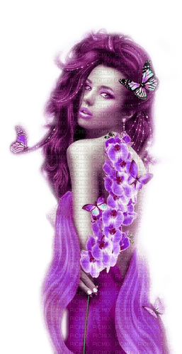 Woman.Purple - By KittyKatLuv65 - png ฟรี