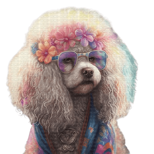 loly33 chien hippie - png gratuito