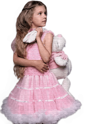 Kaz_Creations Baby 👶 Enfant Child Girl Bunny Pink - png gratis