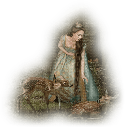 dolceluna woman fantasy princess deer - ücretsiz png