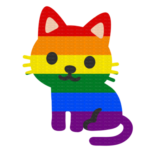 Pride cat emoji - kostenlos png