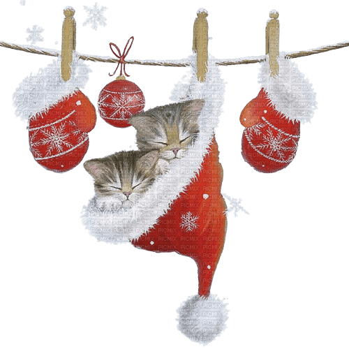 kikkapink christmas deco cat kitten kittens - bezmaksas png