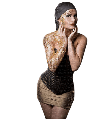 woman black and gold bp - δωρεάν png
