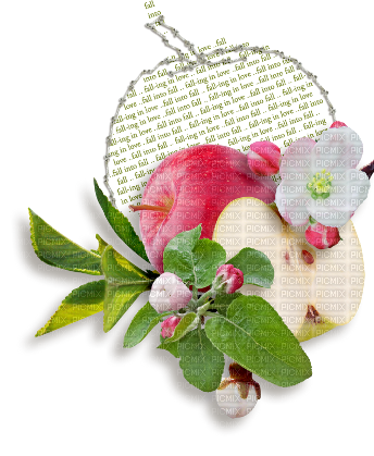 soave deco fruit apple scrap pink green - δωρεάν png