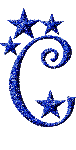 Gif lettre étoile -C- - Бесплатный анимированный гифка