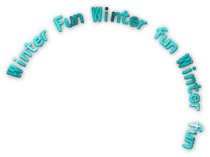 soave text winter fun circle teal - ücretsiz png