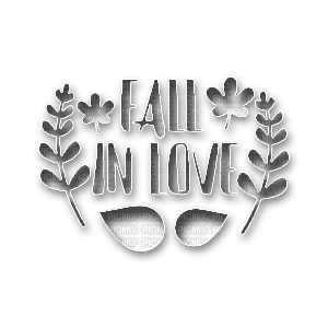kikkapink fall in love autumn text quote - gratis png