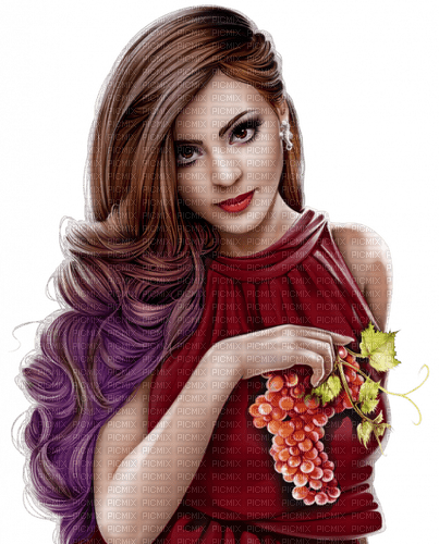 Woman Grapes - Bogusia - ücretsiz png