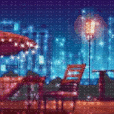 Night Cafe Background - Animovaný GIF zadarmo