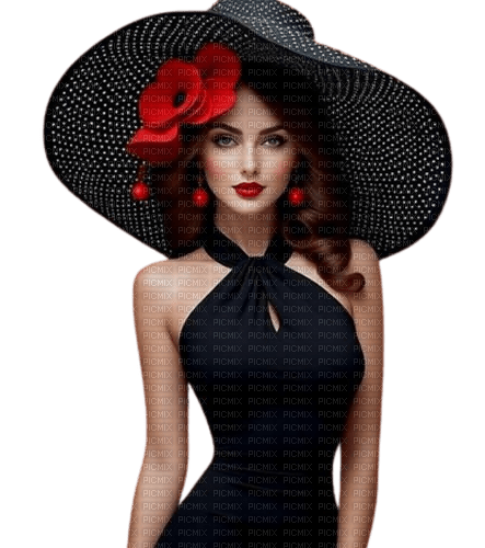 Женщина в шляпе - kostenlos png