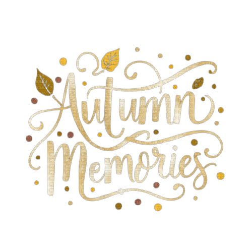 autumn memories text - PNG gratuit