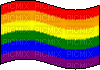 Rainbow flag waving - bezmaksas png