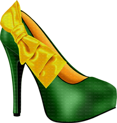 Shoe Green Yellow - Bogusia - png ฟรี