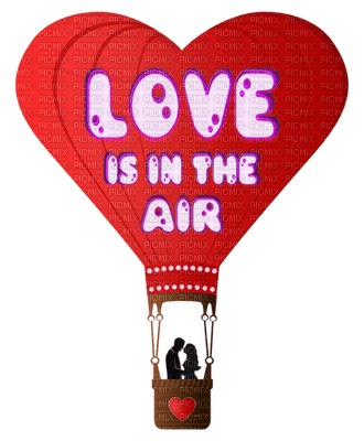 Kaz_Creations Valentine Air Balloon Heart Love Couples Couple - besplatni png
