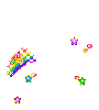 pixel rainbow stars sparkle - Free animated GIF