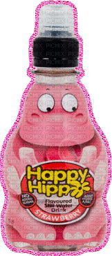 Happy Hippo Flavoured Water - glitter - Free animated GIF