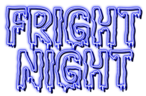 Fright Night.Text.Blue - KittyKatLuv65 - ilmainen png