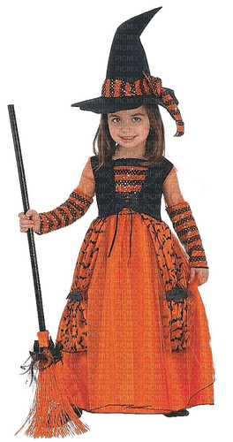 Halloween.Fille.girl.orange.Brujita.Victoriabea - 免费PNG