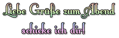 text grüße abend german letter friends family - PNG gratuit