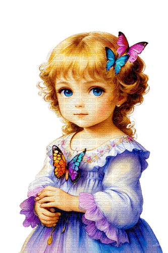 loly33 enfant papillon - 免费PNG