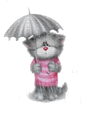 cat rain - GIF animasi gratis