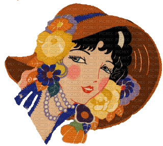Art Deco woman bp - PNG gratuit