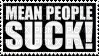 mean people suck stamp black and white - gratis png