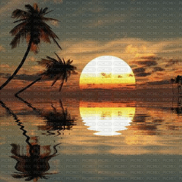 Rena Hintergrund animated Meer Sonnenuntergang - Ilmainen animoitu GIF