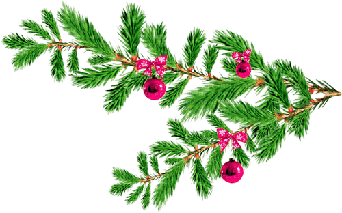 Christmas.Winter.Deco.Green.Pink - PNG gratuit