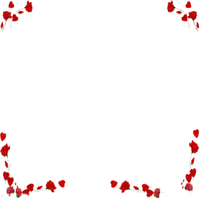red frame flower - PNG gratuit