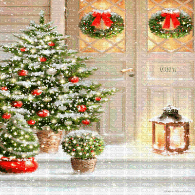 Y.A.M._New year Christmas background - Ilmainen animoitu GIF