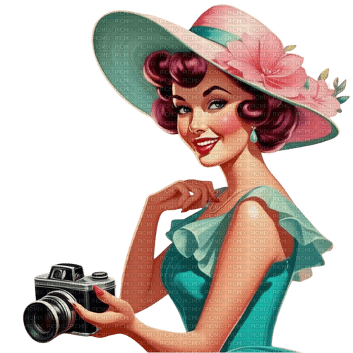springtimes woman retro pinup vintage - png gratis