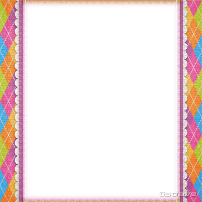 soave frame vintage border lace scrap rainbow - 免费PNG