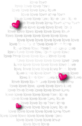 Love.Text.Hearts.White.Pink - png grátis
