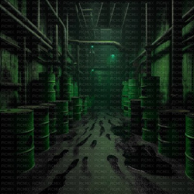 Dark Green Grunge Corridor - Free PNG