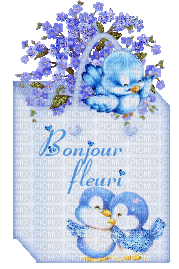 bonjour fleuri - Безплатен анимиран GIF