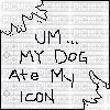 um my dog ate my icon - zadarmo png