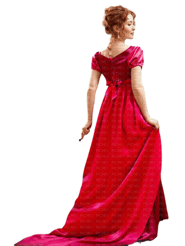 woman in red dress - zdarma png