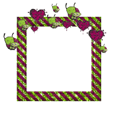 Small Green/Pink Frame - GIF animado grátis