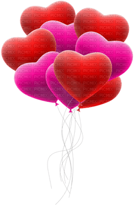 Kaz_Creations Valentine Deco Love Hearts Balloons - безплатен png